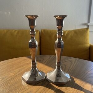 Two Z‎ Gallerie Candle Lamps Penelope Purple/Nickel